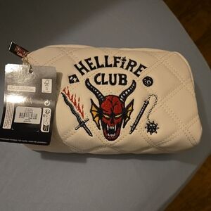 Primark Hellfire Club Quilted Cream Toiletry Bag